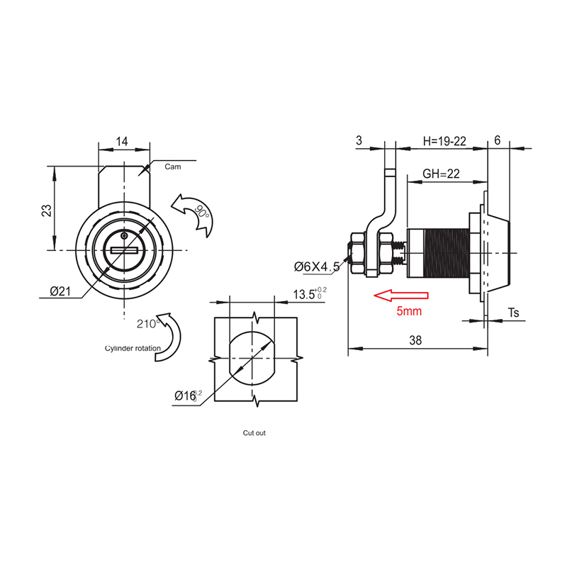 MS816-3S-4S 90 °หมุน 360N โหลดล็อคอุตสาหกรรมสแตนเลส MS816-3S-4S 90 °หมุน 360N โหลดล็อคอุตสาหกรรมสแตนเลส