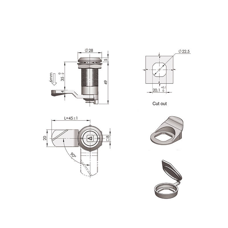 MS816-4B ล็อคตู้ประเภทการบีบอัดฐานอุตสาหกรรมสแตนเลส MS816-4B ล็อคตู้ประเภทการบีบอัดฐานอุตสาหกรรมสแตนเลส