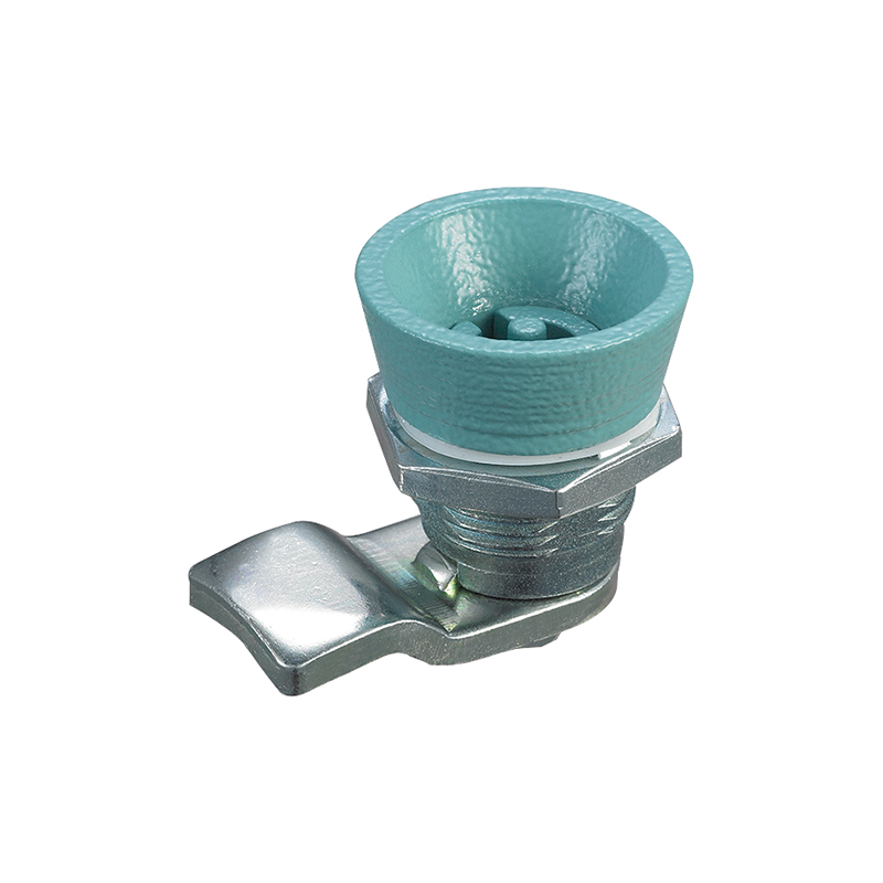 MS705-K01 กุญแจล็อคทรงกระบอกด้ามพลาสติกสเปรย์สีเขียวนกยูง